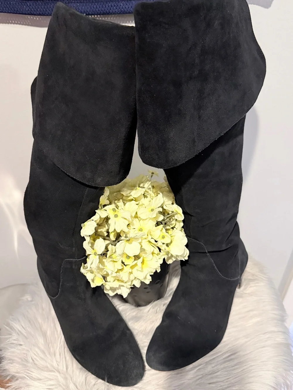 Vince Camuto Black Suede Over-the-Knee Boots